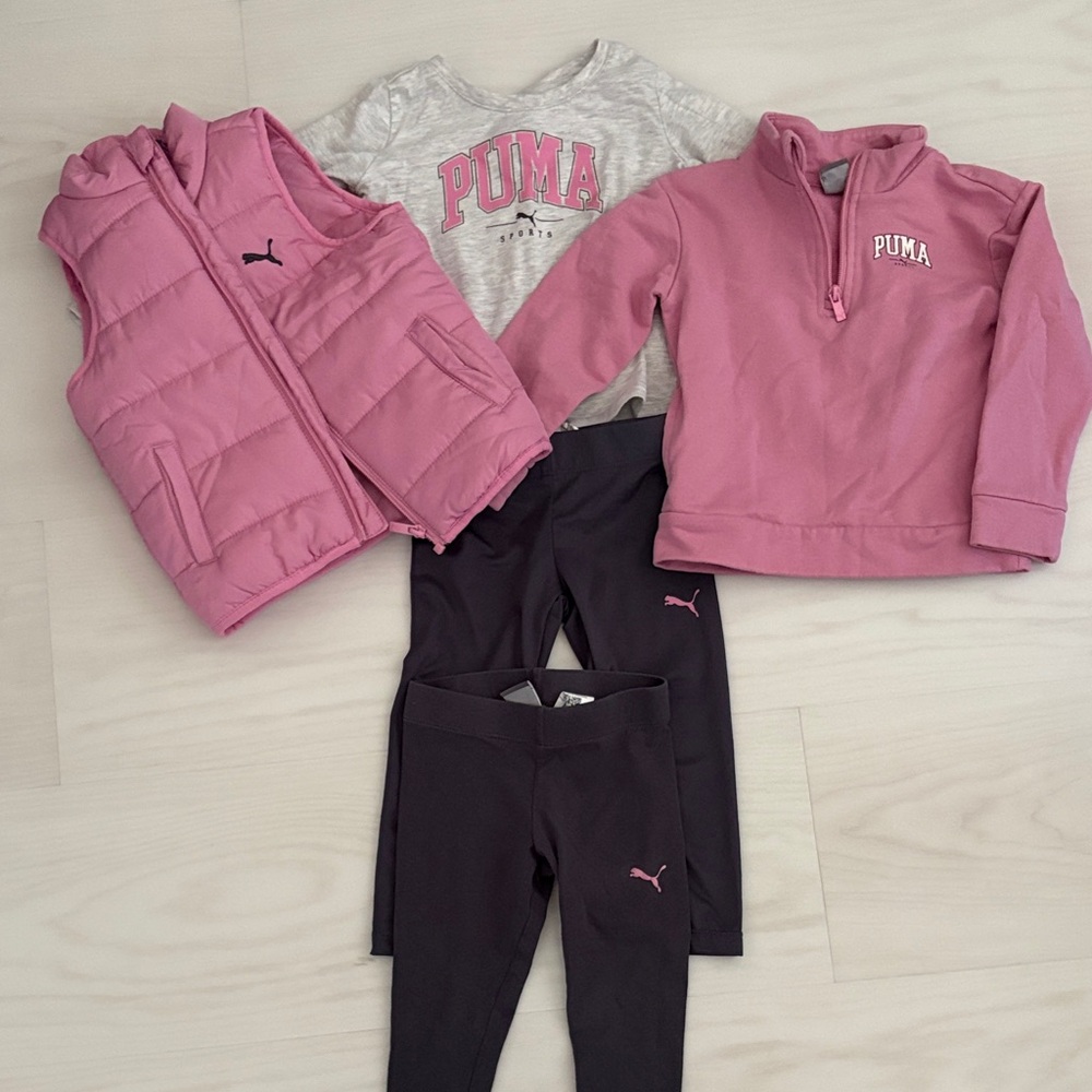 Puma Girls Pink and Gray Apparel Set, 3T